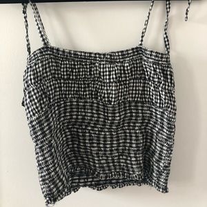 Zara gingham crop top, size small